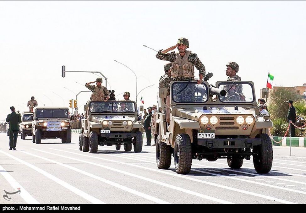 Samochód terenowy Safir, jedno z najbardziej rozpowszechnionych dzieł irańskiego przemysłu zbrojeniowego. Można je zobaczyć między innymi w Iraku i Syrii