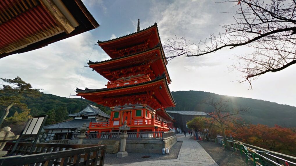 Świątynia Kiyomizu-dera w Kioto. Widok z wirtualnego spaceru
