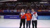 Ceremonia medalowa najlepszych zawodniczek w rywalizacji na 500 m w PŚ w Montrealu