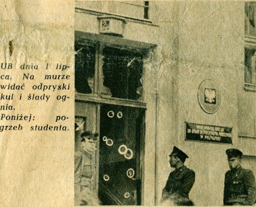 Fotografia z biuletynu informacyjnego nr 7 Wolna Europa wrzesień 1956 r.