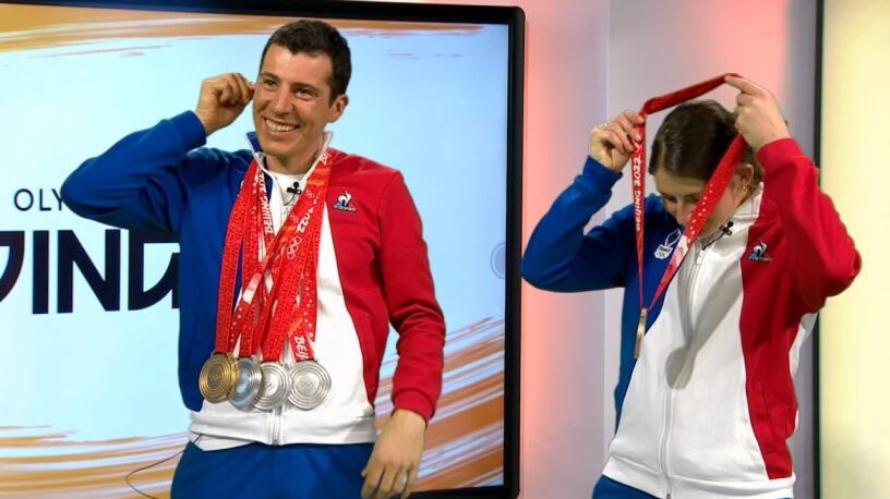 Pekin 2022. Quentin Fillon Maillet pożyczył medal Justine Braisaz-Bouchet