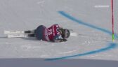 Upadek Tviberg w 1. przejeździe slalomu giganta w Are