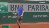 Nerwy Pawelskiego po przegranym gemie w półfinale juniorskiego Roland Garros