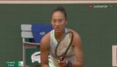 Zheng przełamała Świątek w 5. gemie 1. seta meczu 4. rundy Rolanda Garrosa