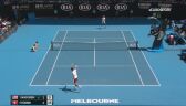 Skrót meczu Federer - Sandgren w 1/4 finału Australian Open