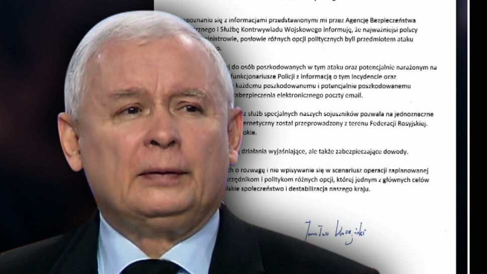 Jarosław Kaczyński: z terenu Rosji został przeprowadzony atak cybernetyczny